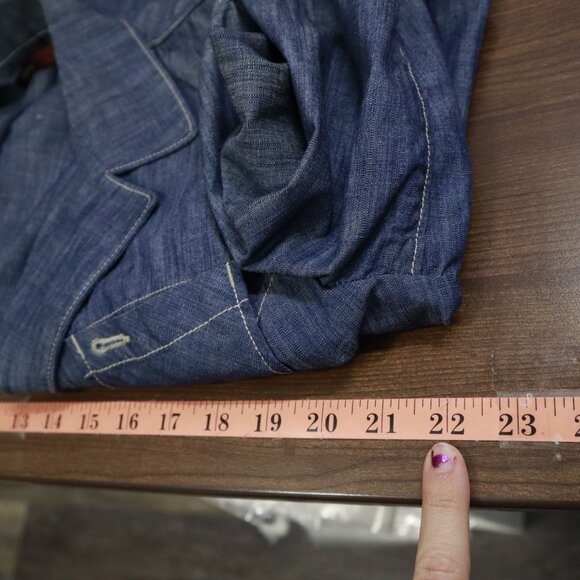 Tea Blazer Womens L Blue Retro Preppy Academia Twee 70's Classic Timeless Casual - Picture 14 of 16